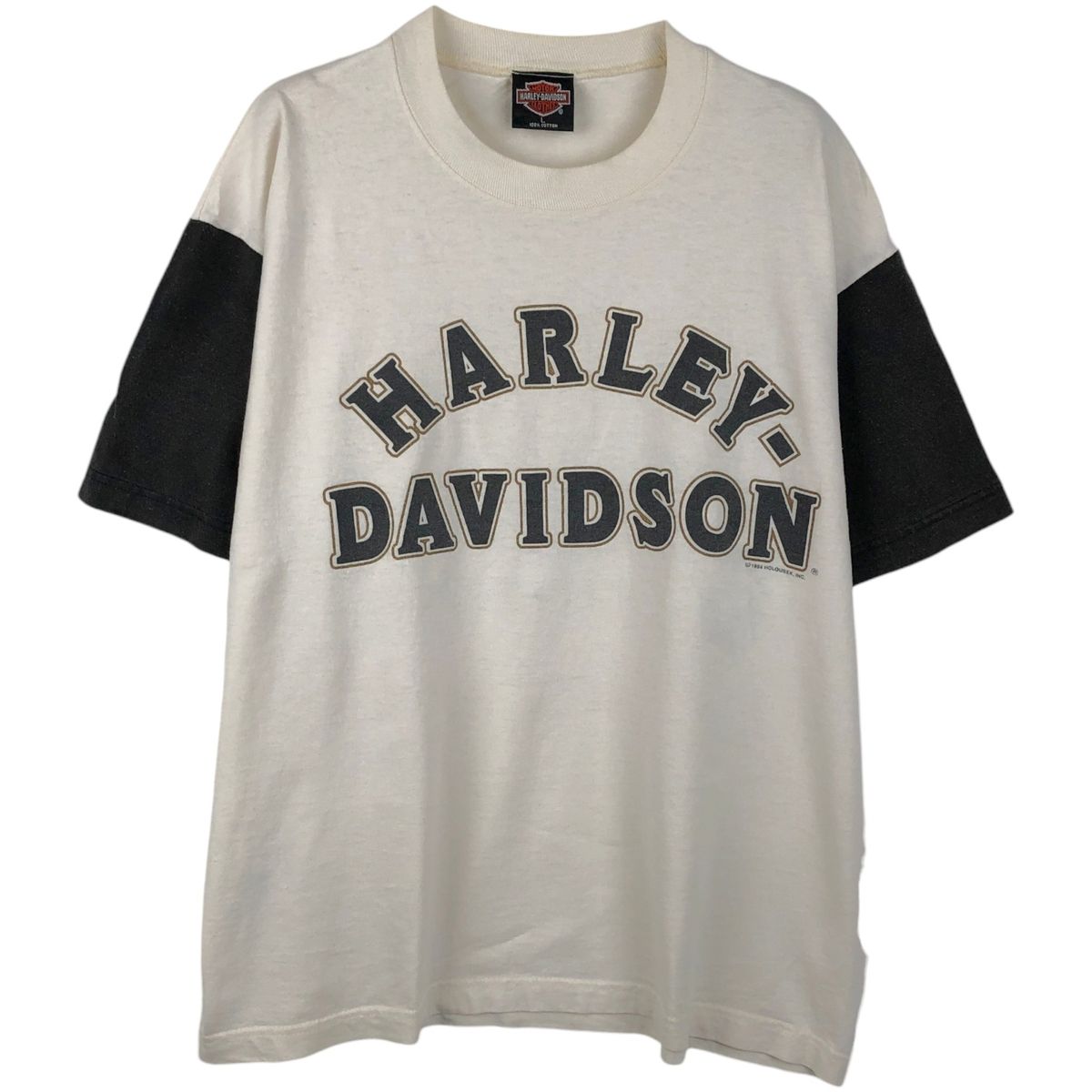 古着 90年代 ハーレーダビッドソン Harley-Davidson ツートン モーターサイクル バイクTシャツ USA製 メンズL相当/eaa656308
