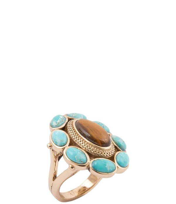 バース レディース アクセサリー 指輪 Barse Tigers Eyelliptical Bronze Turquoise Statement Ring Multi マルチカラー 22,960円