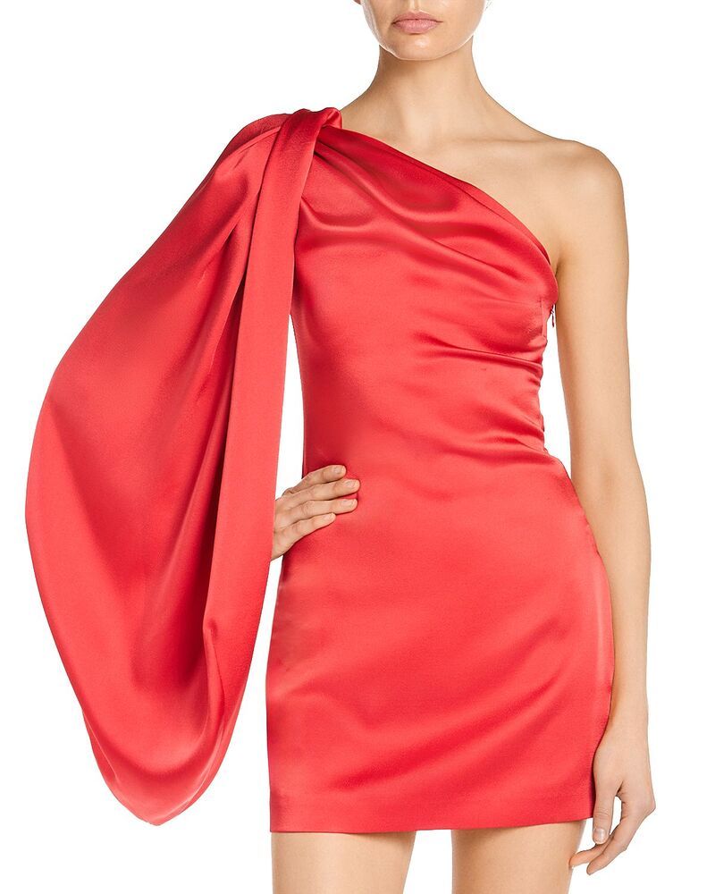 ステラマッカートニー レディース トップス ワンピース ミニ サテン Stella McCartney Satin Mini Dress Tomato
