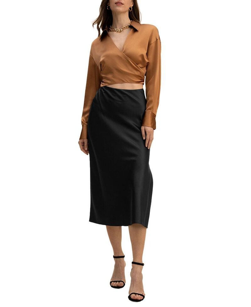 リリーシルク レディース トップス シャツ クロップド LILYSILK Wrapover Cropped Shirtoasted Chestnut リリーシルク レディース トップス シャツ クロップド LILYSILK Wrapover Cropped Shirtoasted Chestnut