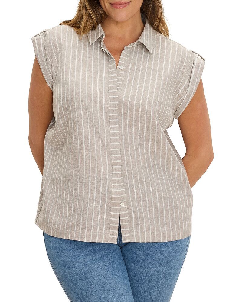 ニックアンドゾー プラス レディース トップス シャツ NICZOE Plus Resort Shirt Neutral Multi マルチカラー