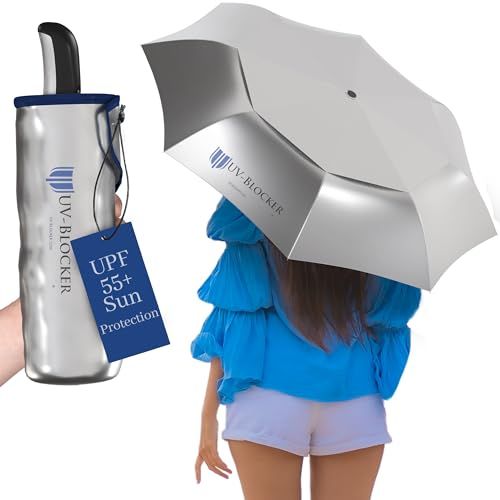 【-15℃日陰のような涼しさ】UV-Blocker 日傘 完全遮光 遮熱性 UVカット率100% UPF50+ 折りたたみ傘 ‐15℃日陰のような涼しさ 晴雨兼用 レディース 男女兼用 ワンタッチ自動開閉 日焼け防止 熱中症対策