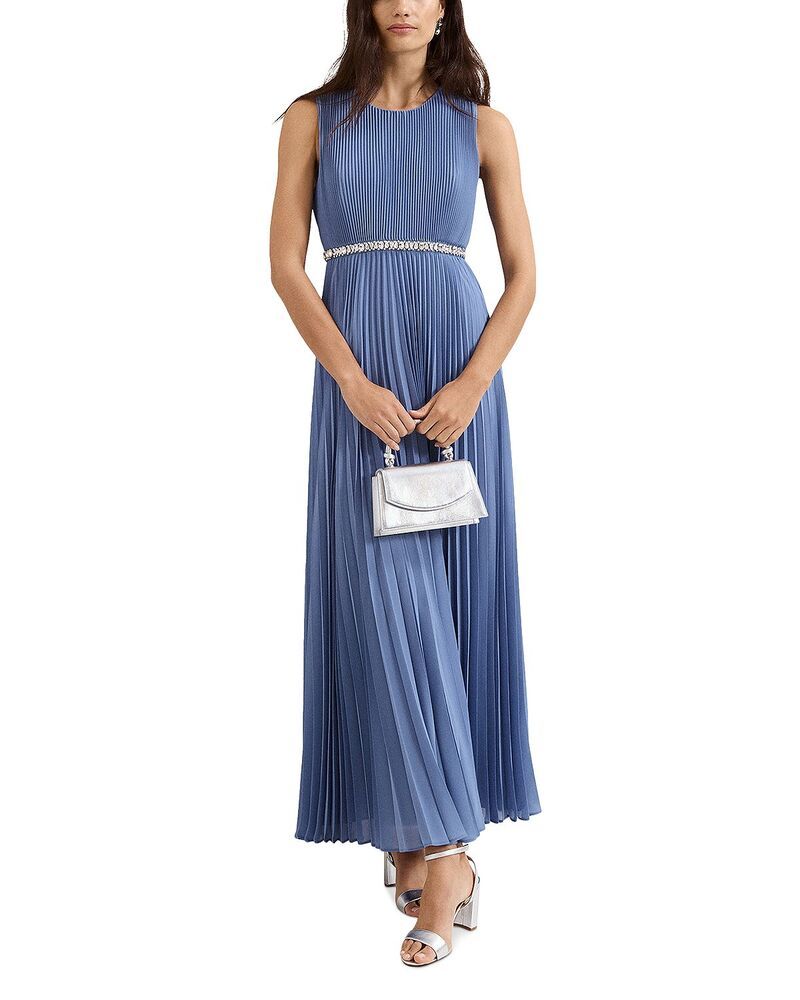 フェイズ・エイト レディース トップス ワンピース プリーツ マキシ Phaseight Anora Pleated Maxi Dress Pale Blue ブルー