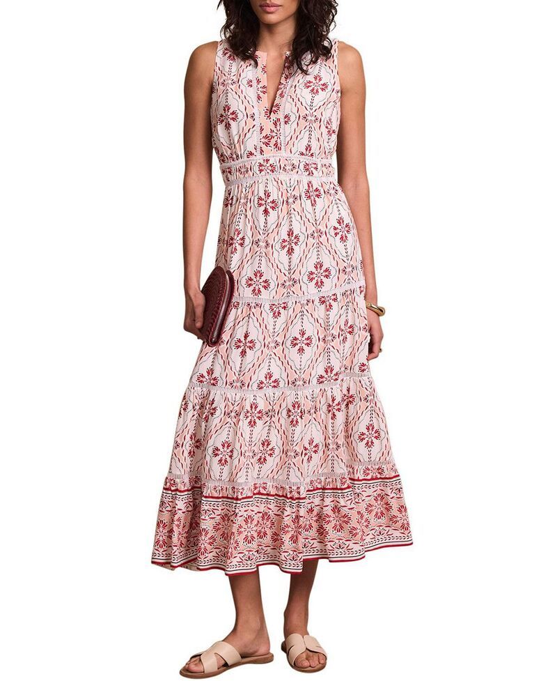 ミルトンベルベット レディース トップス ワンピース プリント マキシ Mint Velvet Womens Geo Print Maxi Dress Light Pink ピンク