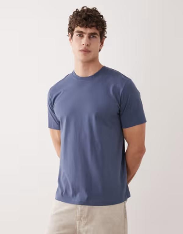 アルケット メンズ トップス Tシャツ ジャージー ARKET jersey Tshirt in dark Navy blue ネイビー