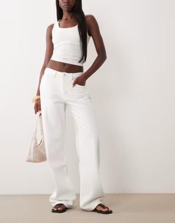 ジーナトリコ レディース ボトムス デニムパンツ リラックスフィット ジーンズ Gina Tricot relaxed fit boyfriend jeans in offwhite Off whit 21,445円