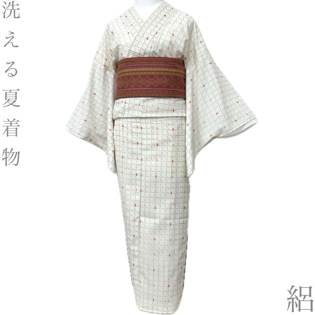 【着物と帯 時流】SK26603◆洗える夏着物 小紋◆絽
