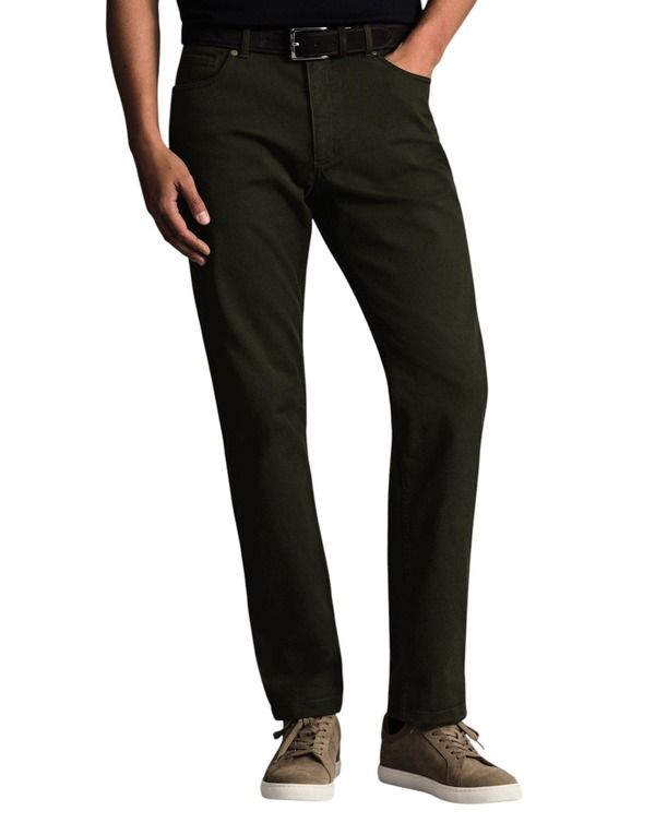 チャールズティリット メンズ ボトムス デニムパンツ ジーンズ Charles Tyrwhitt 5 Pocket Jeans Dark Green グリーン