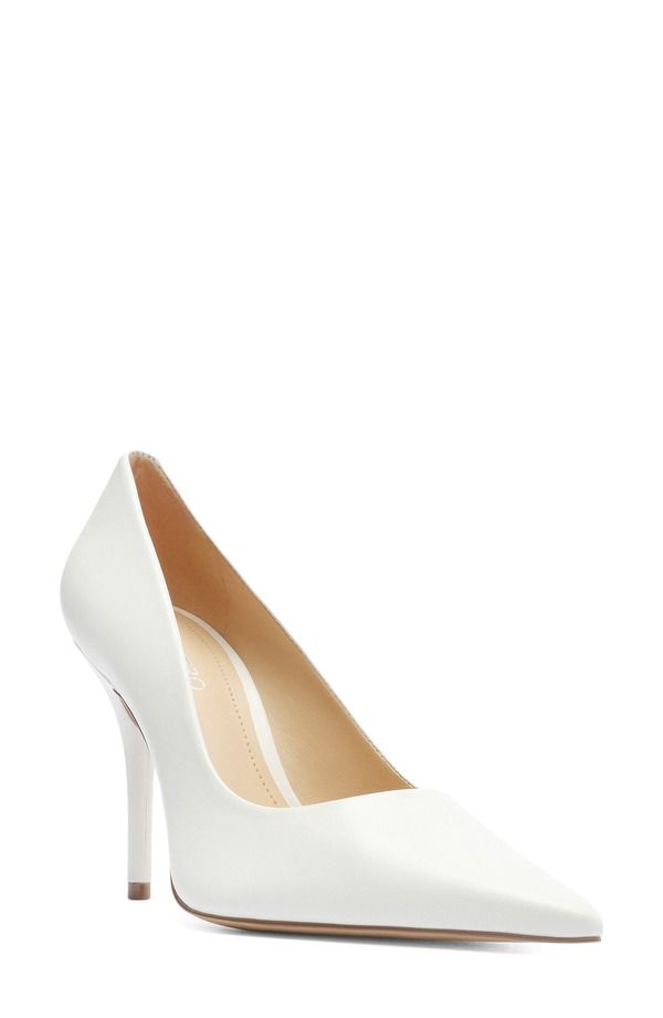 アレッツォ レディース シューズ パンプス Arezzo Emily Pointed Toe Pump White Salt ホワイト