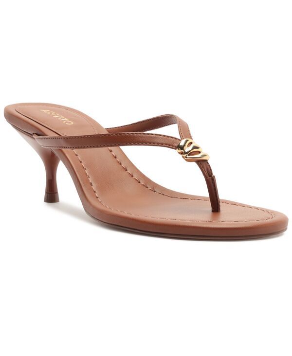 アレッツォ レディース シューズ サンダル Arezzo Womens Lia Low Stiletto Sandal Soul Natural