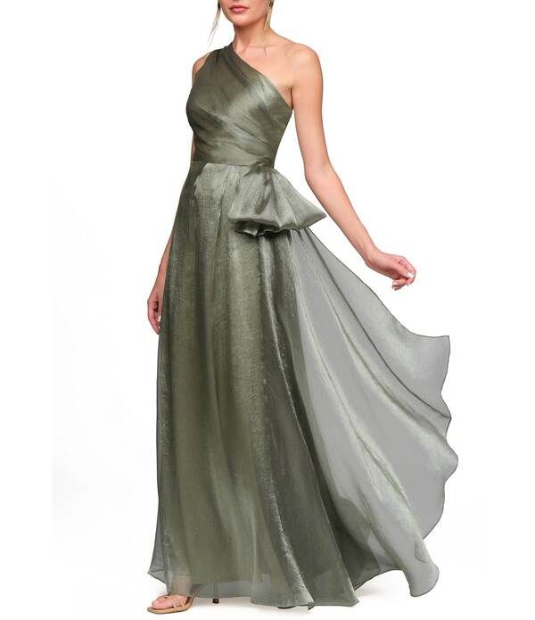 ジェイエスコレクションズ レディース トップス ワンピース JS Collections Kairi One Shoulder Organza Gown Celadon