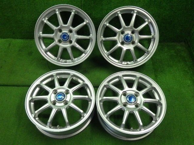 JG2　N-WGN　軽自動車用　中古 社外アルミホイール4本セット　15インチ　4.5Ｊ　+45　ＰＣＤ１００　15×4.5J　PCD100　9368