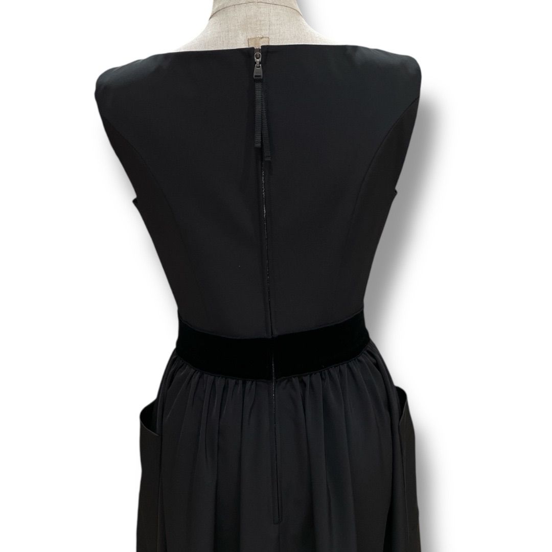 FOXEY NEW YORK フォクシーニューヨーク ベロア切替スクエアネック