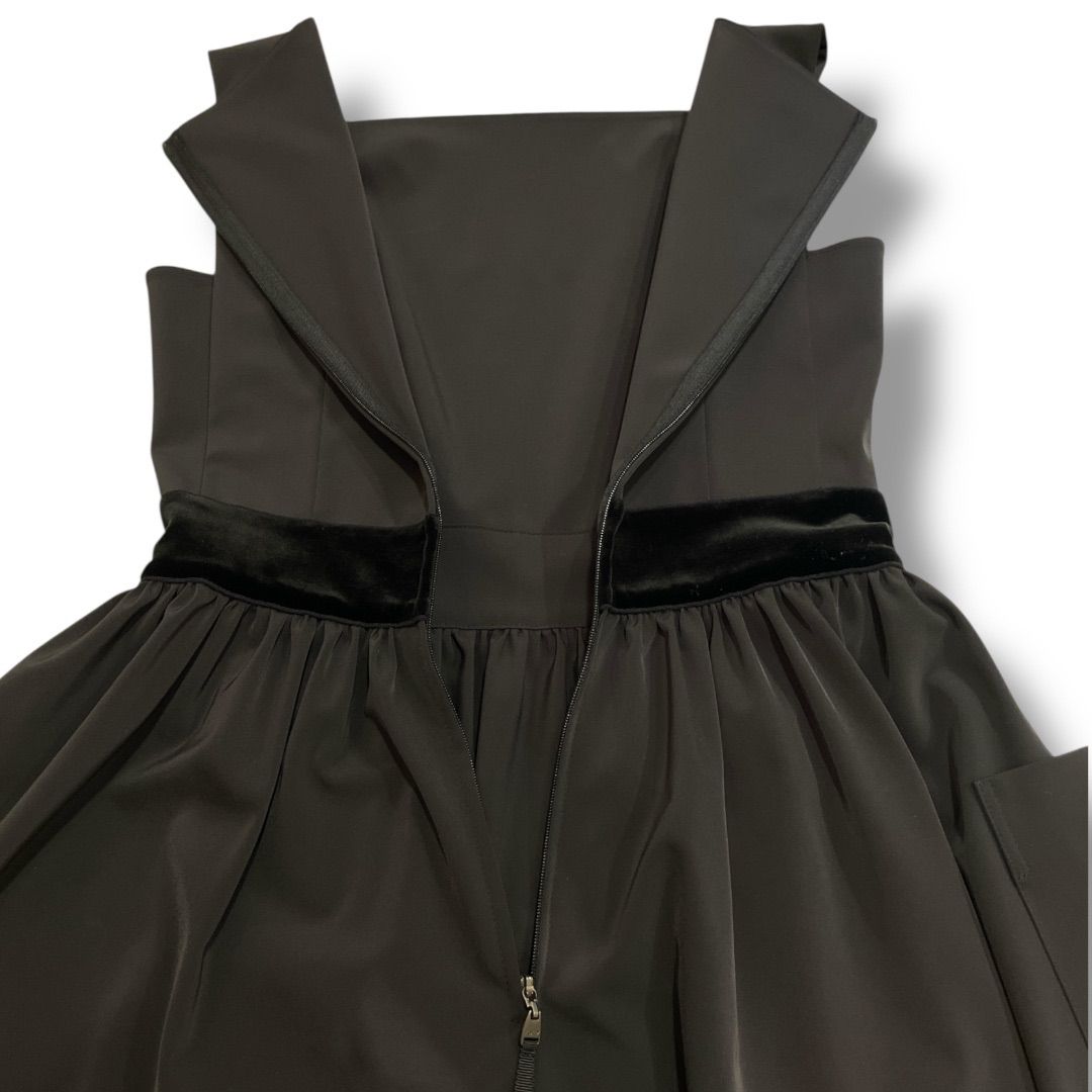 FOXEY NEW YORK フォクシーニューヨーク ベロア切替スクエアネック