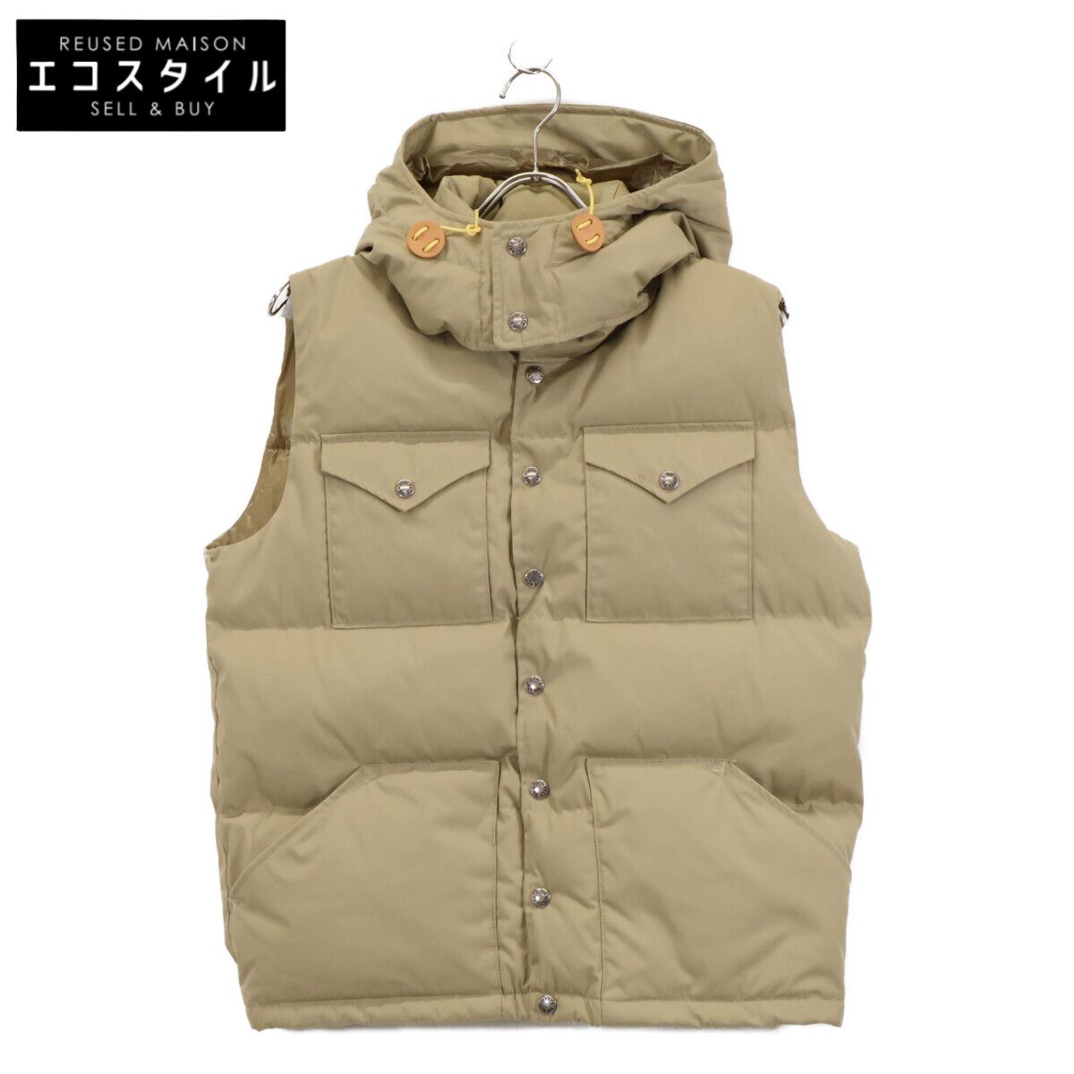 THE NORTH FACE PURPLE LABEL　ザ ノースフェイス パープルレーベル　ND2750N ベージュ 65/35 Hooded Sierra Vest フーデットダウンベスト　M