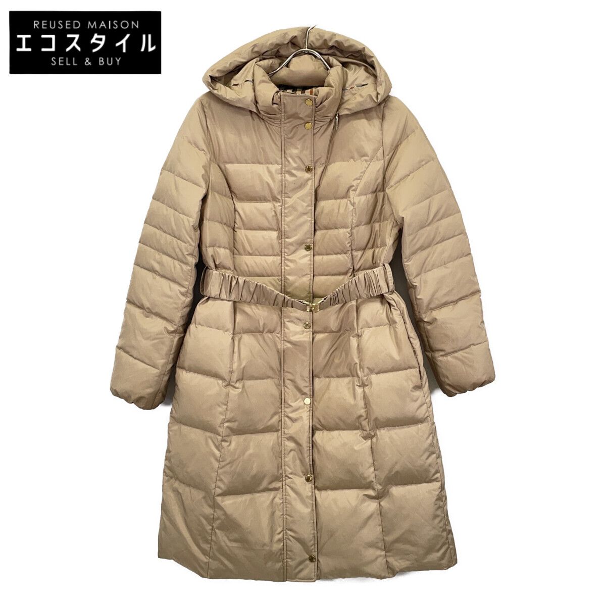 DAKS　ダックス　ベージュ 11-885858 ベルト付き ダウンコート　38