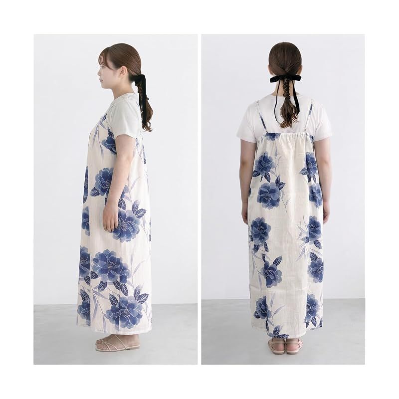 KYOETSU] [キョウエツ] 浴衣セット 変わり織 生成り ワンピース 2点