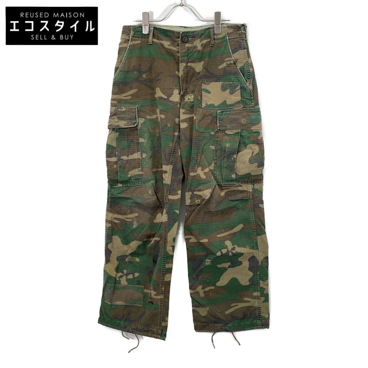 VINTAGE　ヴィンテージ　60s M65 米陸軍ERDLリーフカモ ジャングルファティーグパンツ/　S