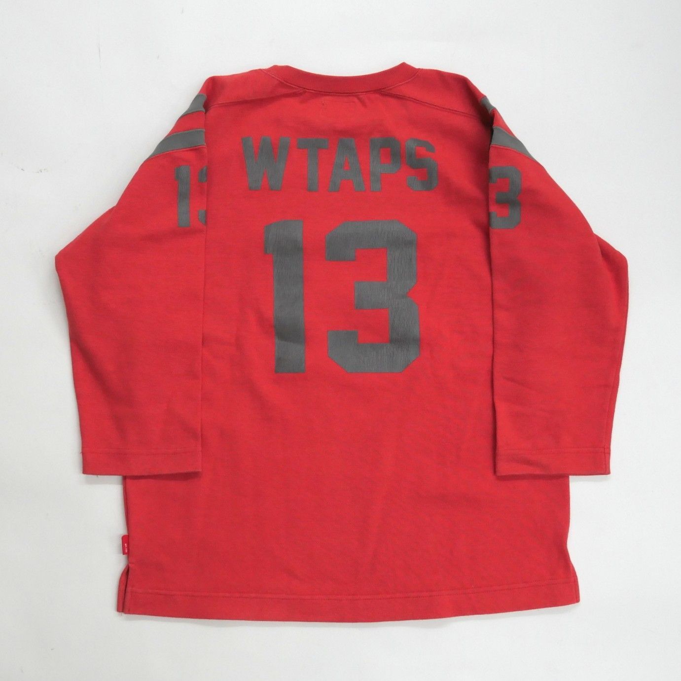 WTAPS ダブルタップス コットン フットボール シャツ サイズM レッド