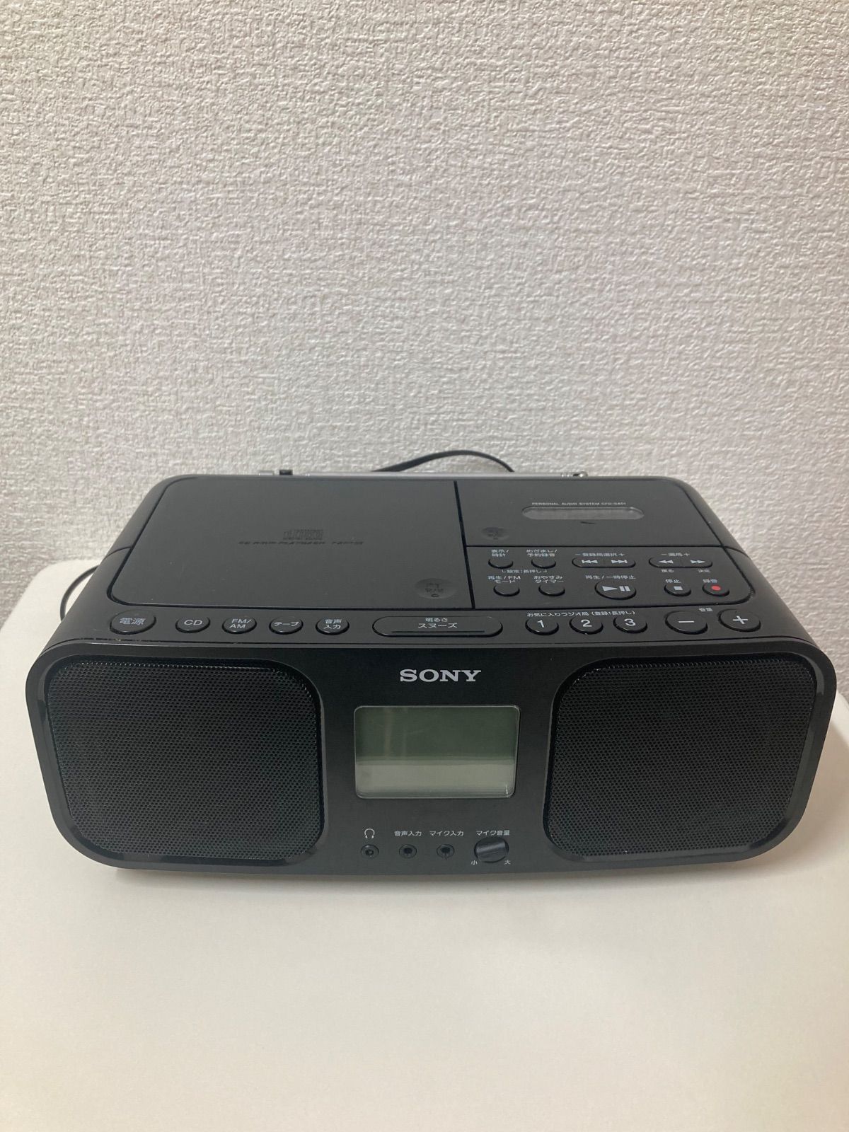 ソニー CDラジオカセットレコーダー CFD-S401 ブラック SONY M386②