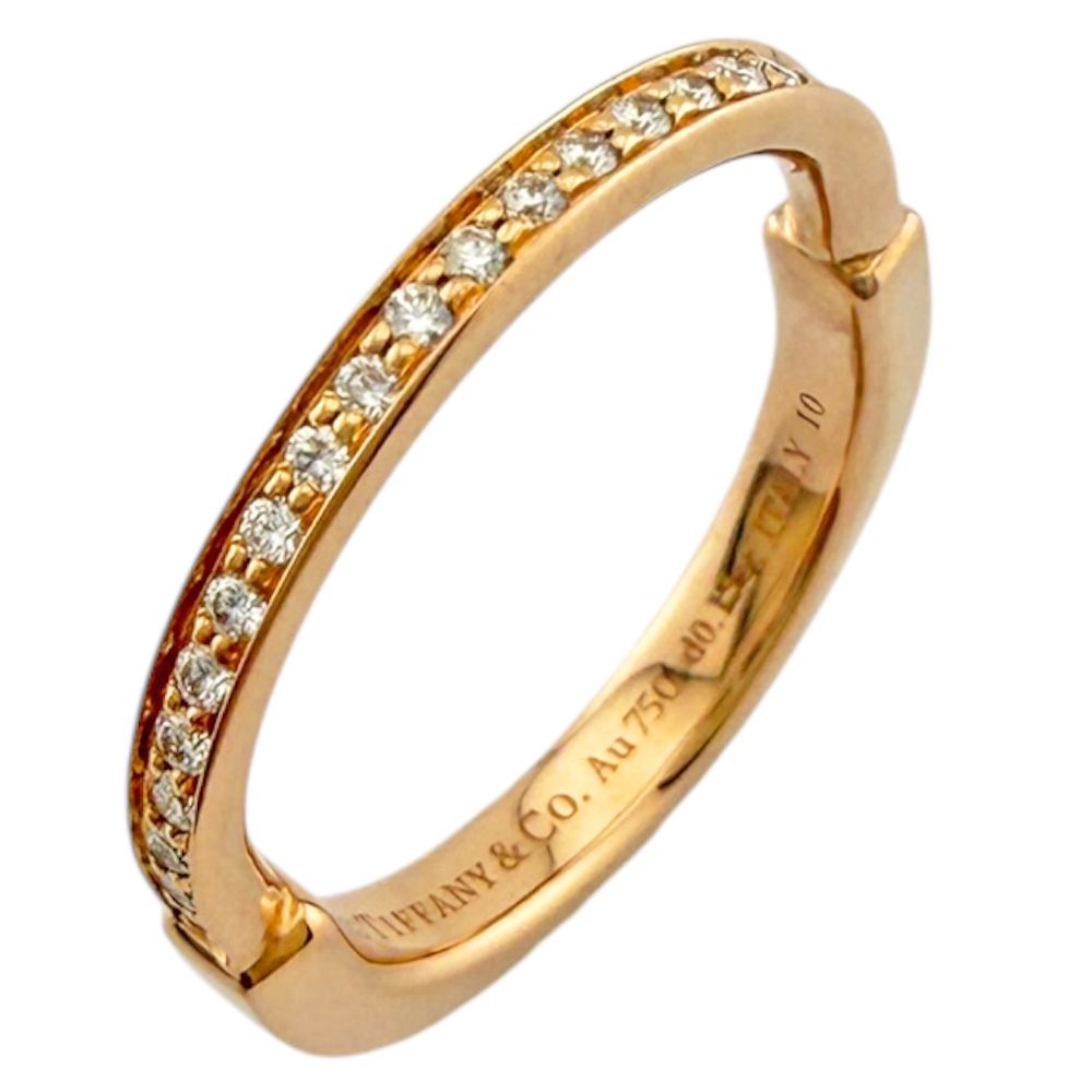 ティファニー ロック リング 指輪 11.5号 18金 K18ピンクゴールド ダイヤモンド レディース TIFFANY&Co. 中古 ティファニー