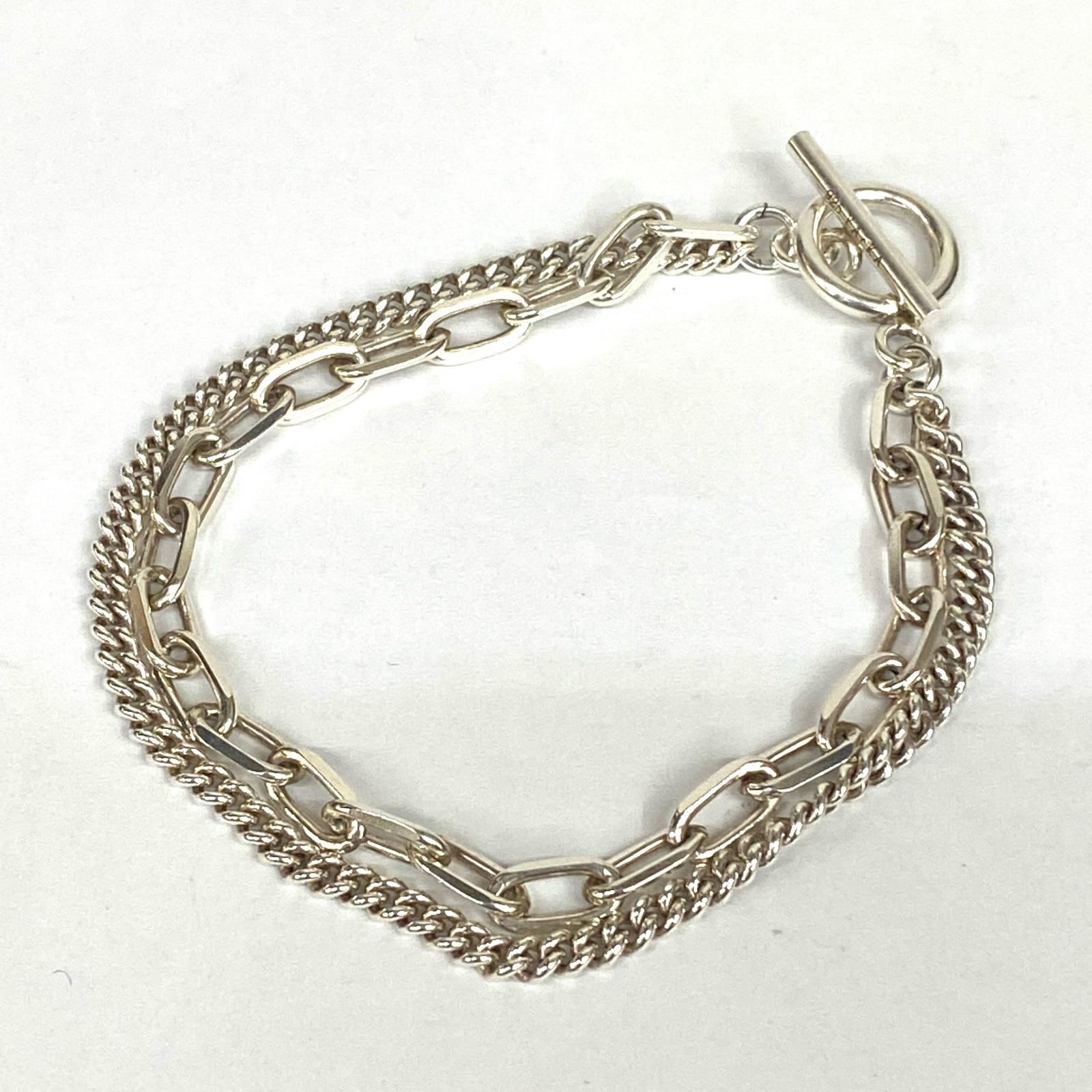 【加古川店】 中古 YArKA | ヤーカ ブレスレット thick flat & oval chain bracelet SILVER925 シルバー 【134】