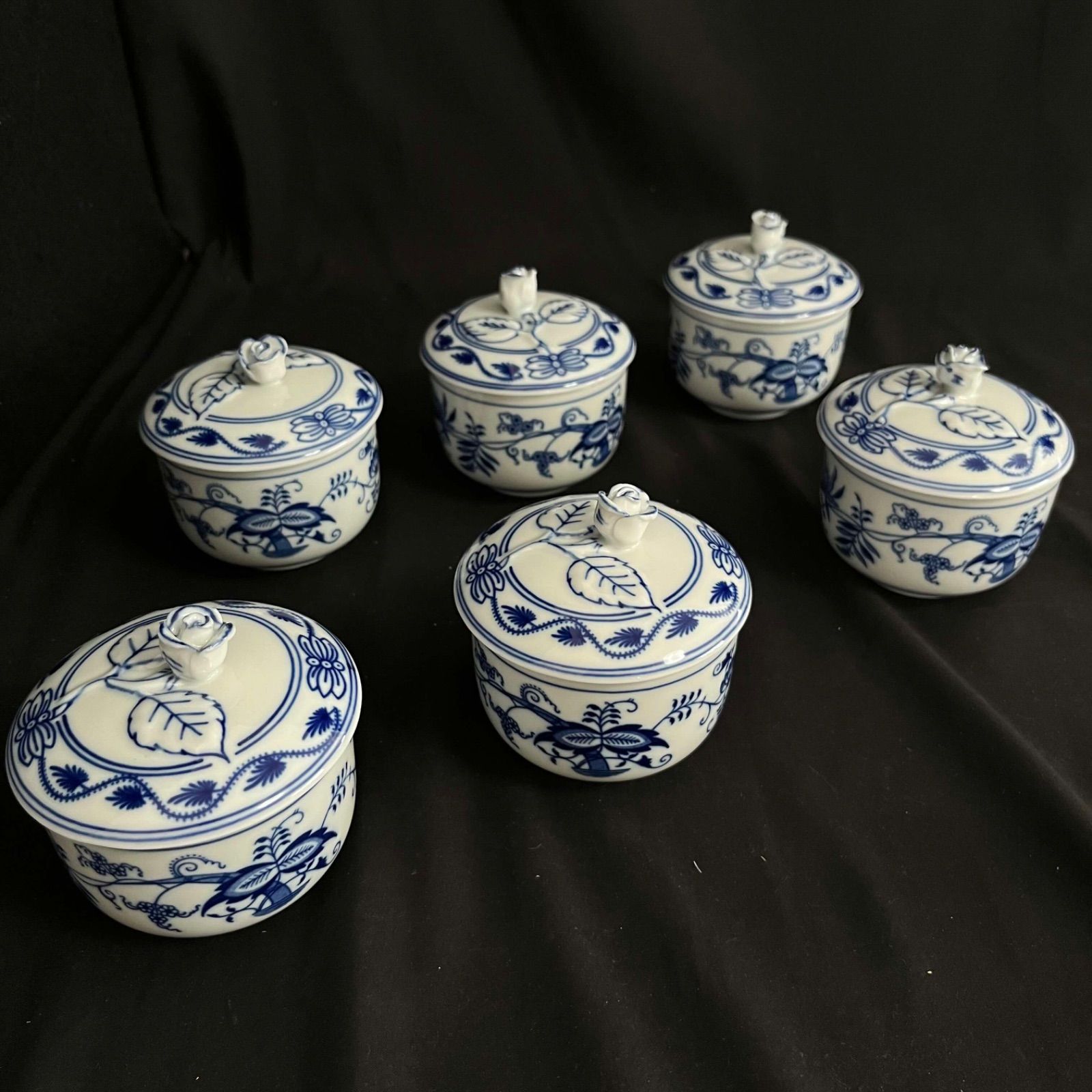 T ZWIEBELMUSTER まとめ6点 美品 ブルーオニオン シュガーポット 湯呑
