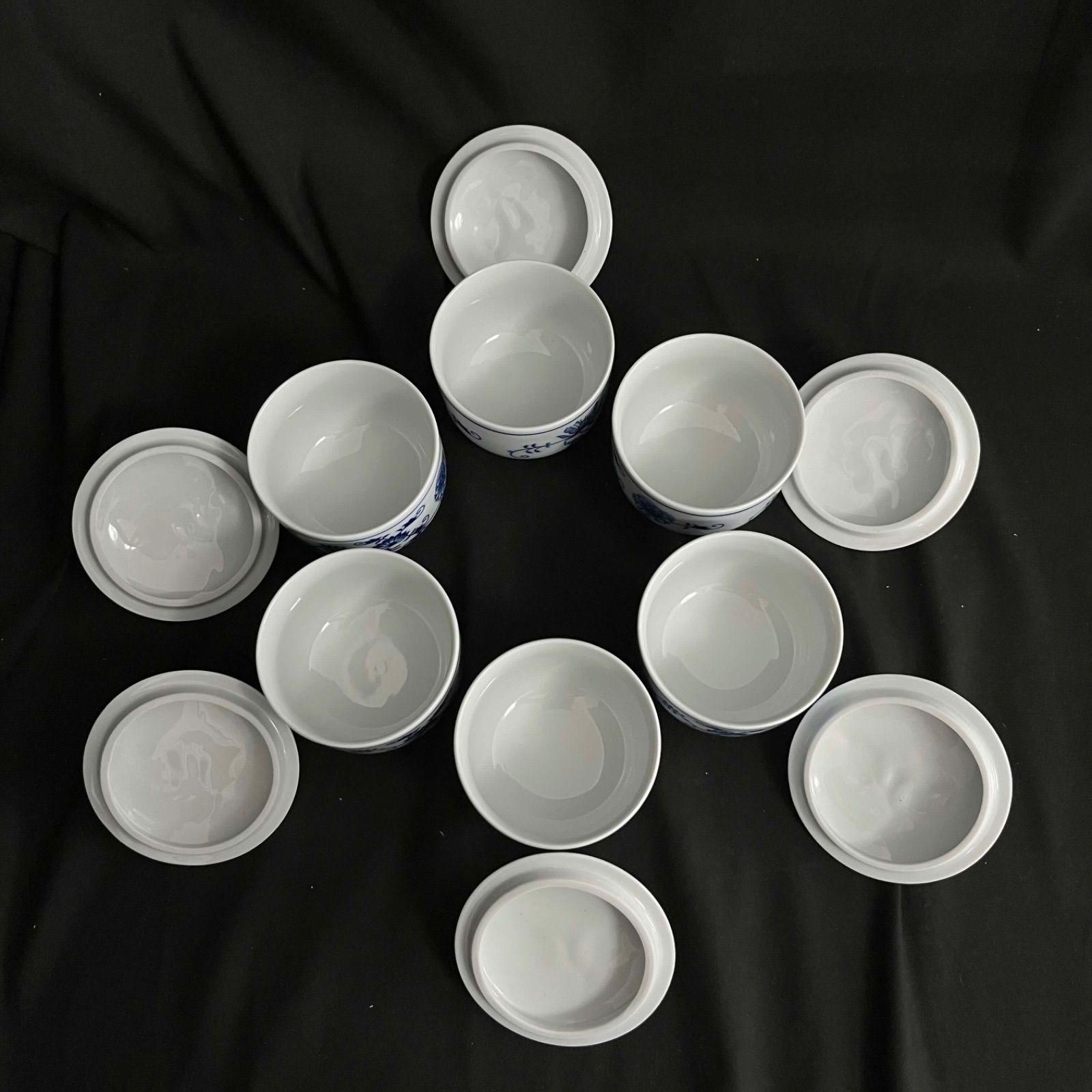 T ZWIEBELMUSTER まとめ6点 美品 ブルーオニオン シュガーポット 湯呑