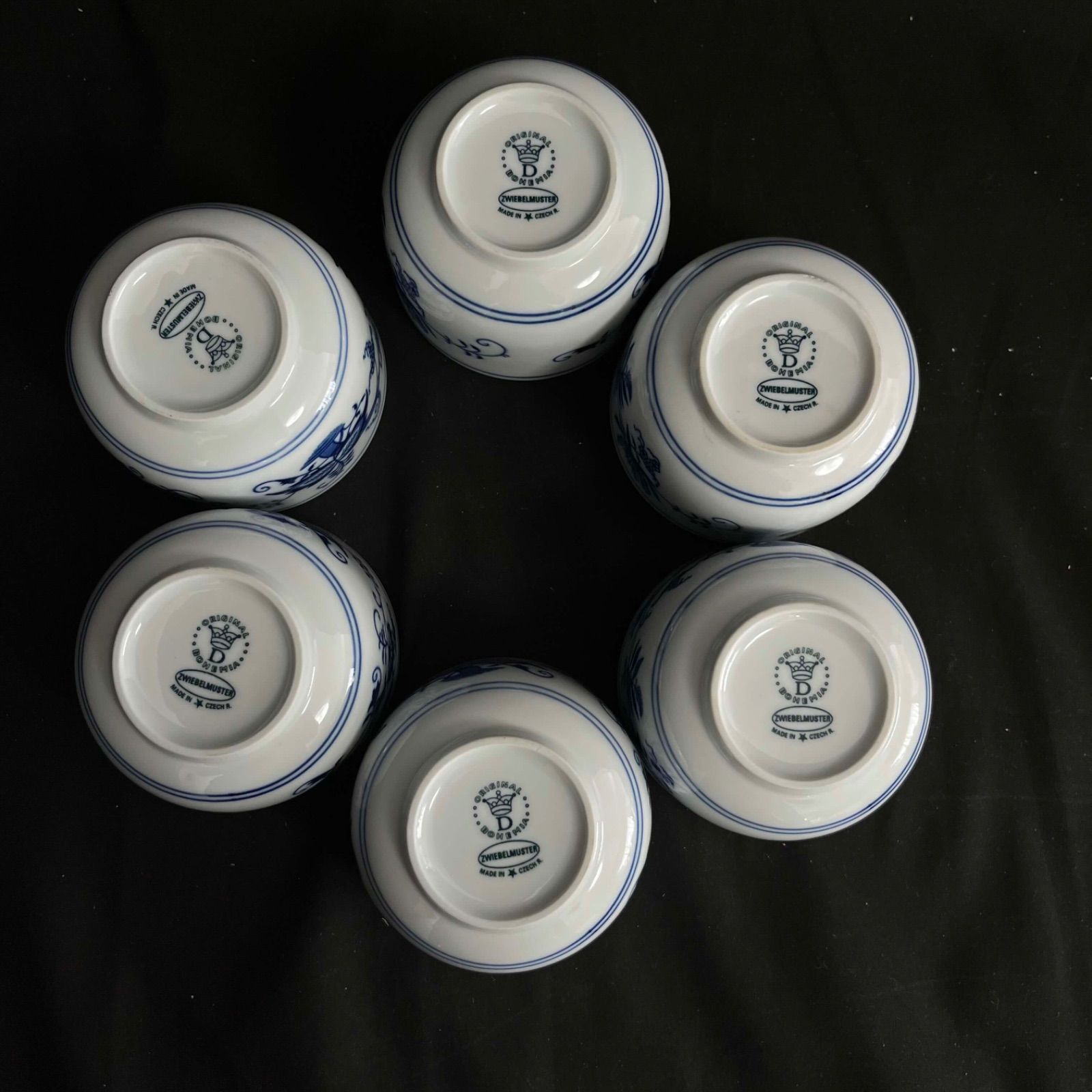 T ZWIEBELMUSTER まとめ6点 美品 ブルーオニオン シュガーポット 湯呑
