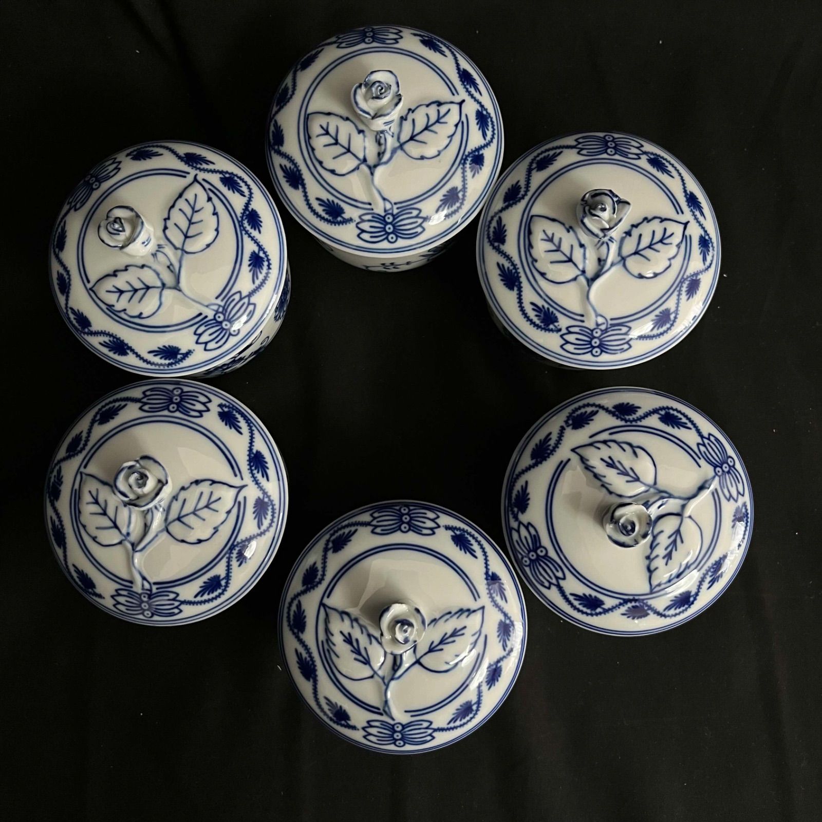 T ZWIEBELMUSTER まとめ6点 美品 ブルーオニオン シュガーポット 湯呑