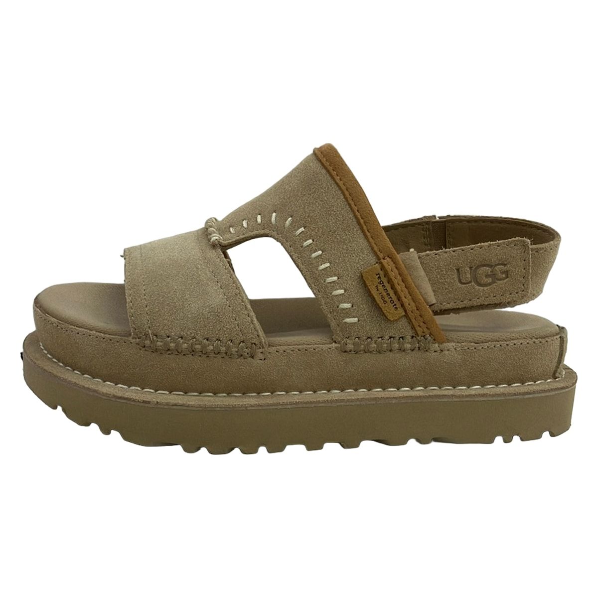 UGG(アグ) サンダル 23 レディース美品 ゴールデンスター リジェネレート 1167369 ベージュ×ライトブラウン 10,224円