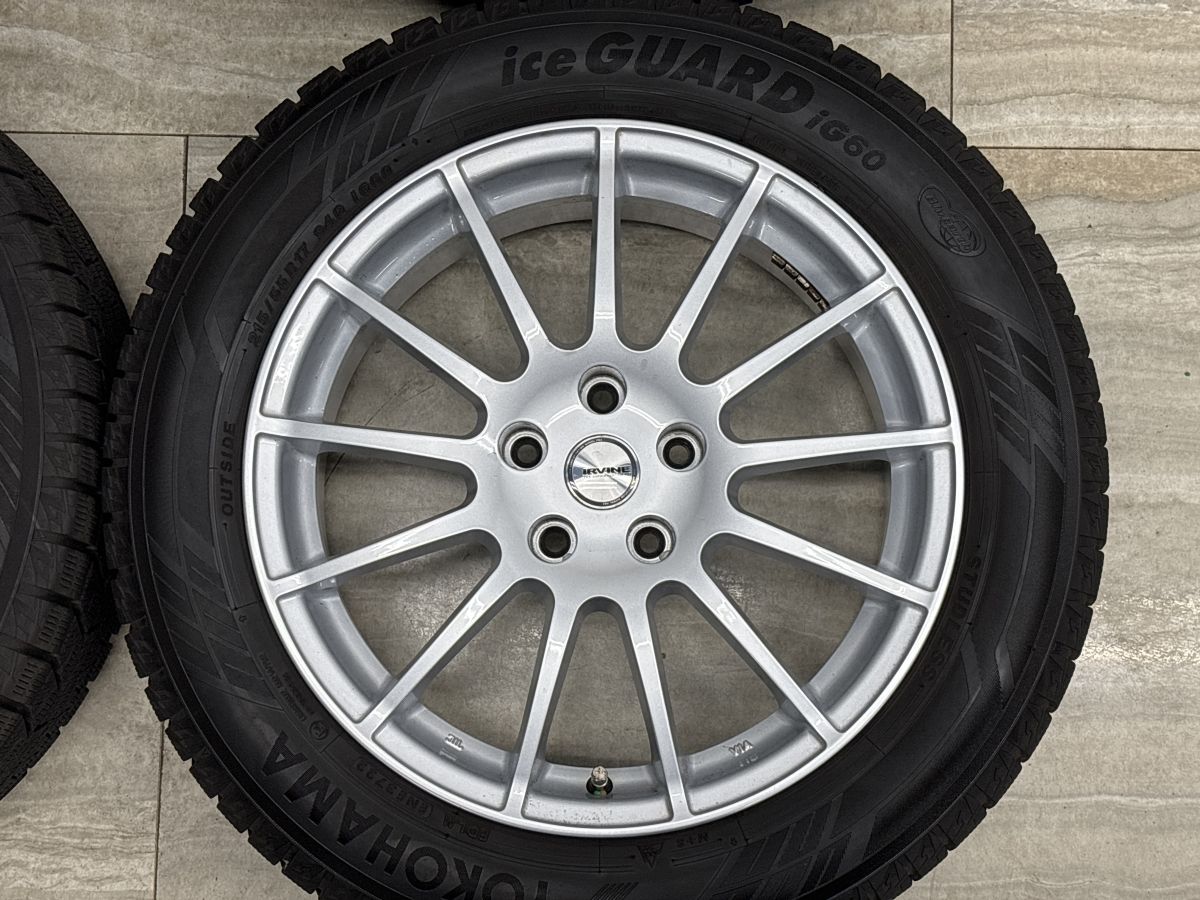 バリ溝 美品】IRVINE 17in 7J +40 PCD112 ヨコハマ アイスガード iG60 