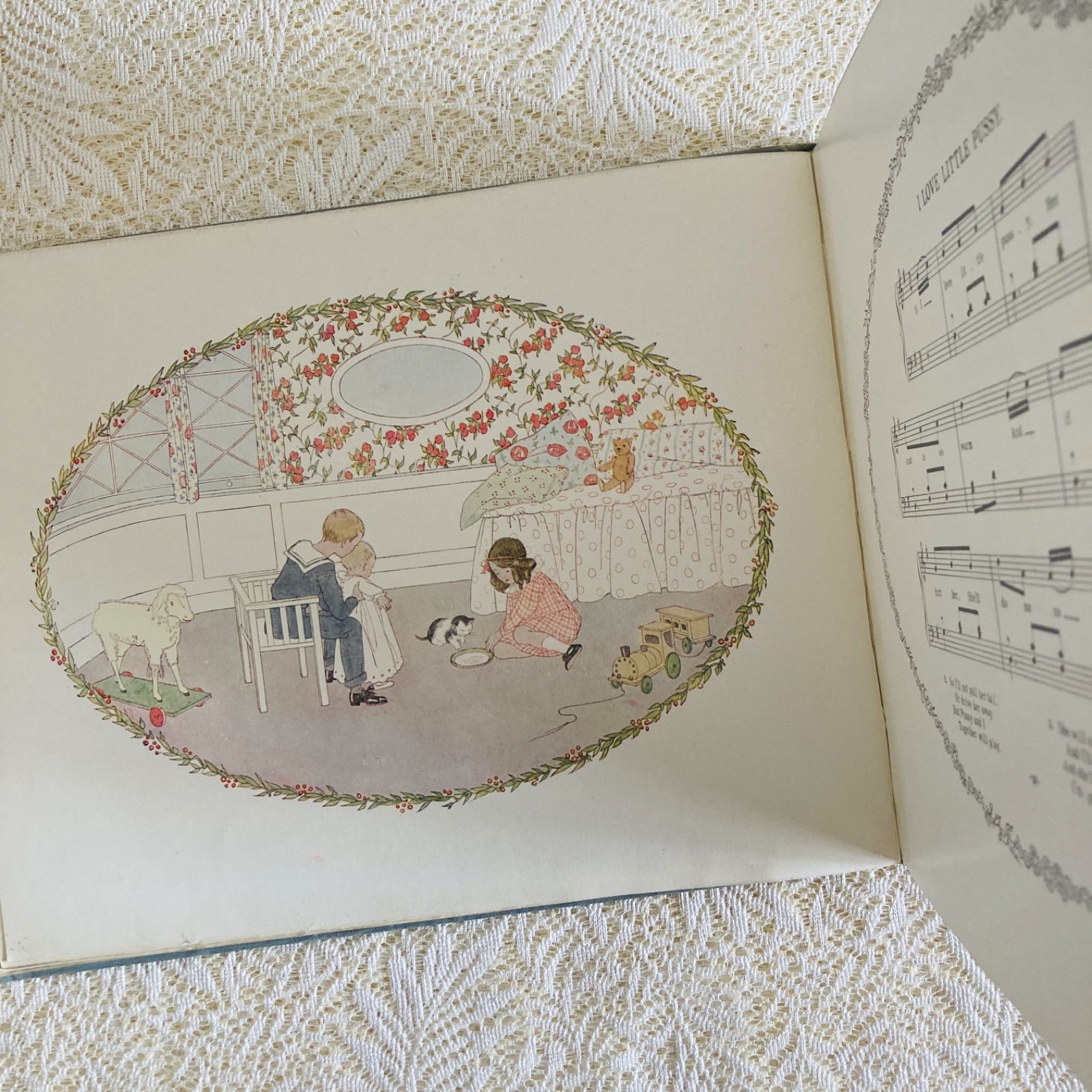 ル・メール挿絵の優雅なアンティーク楽譜絵本 Our Old Nursery Rhymes