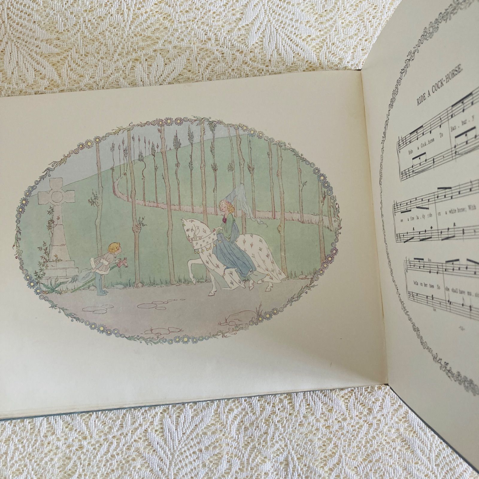 ル・メール挿絵の優雅なアンティーク楽譜絵本 Our Old Nursery Rhymes