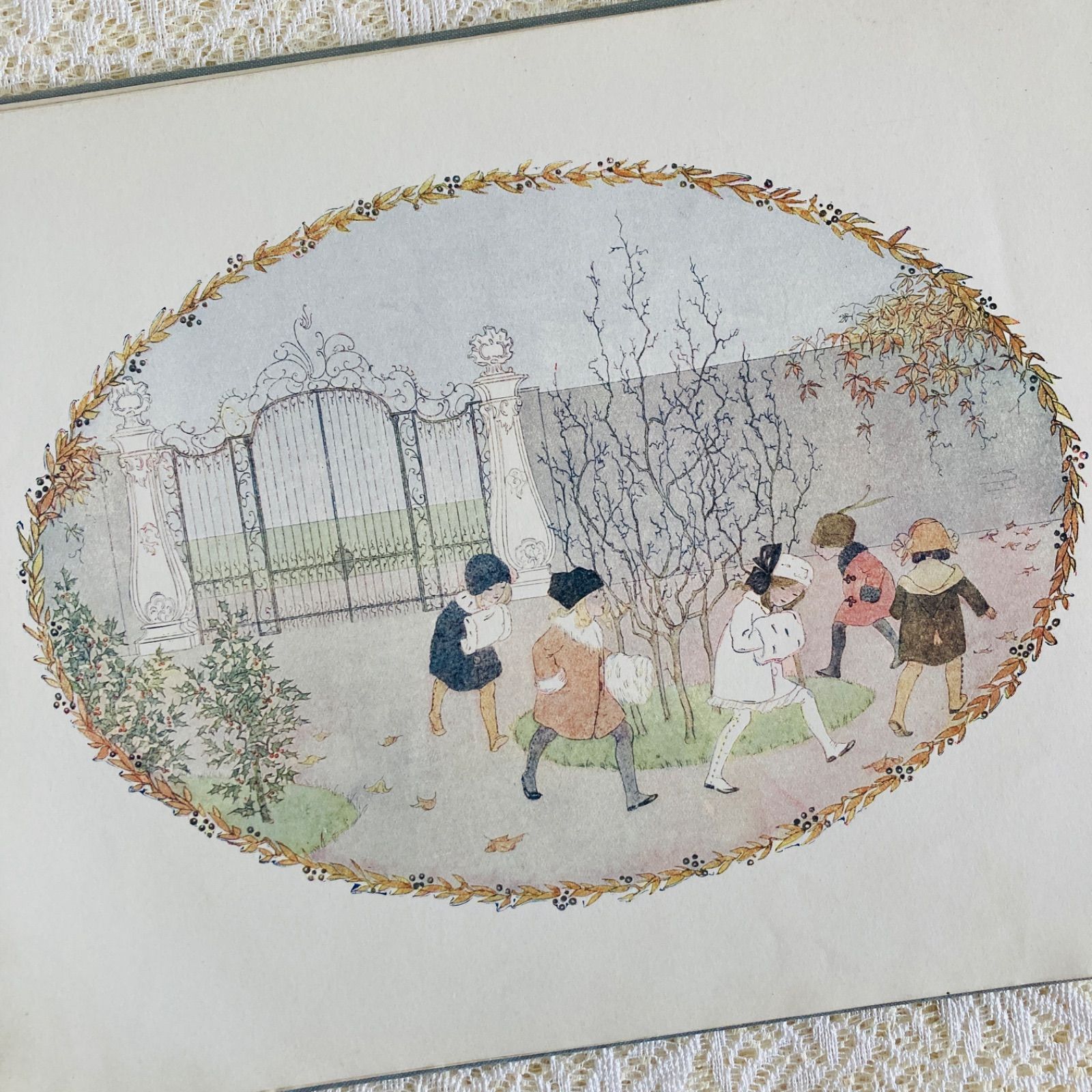洋書古書　希少な楽譜絵本　1912年発行　ル・メールの淡く繊細で優雅なイラスト♡ ル・メール挿絵の優雅なアンティーク楽譜絵本 Our Old Nursery Rhymes