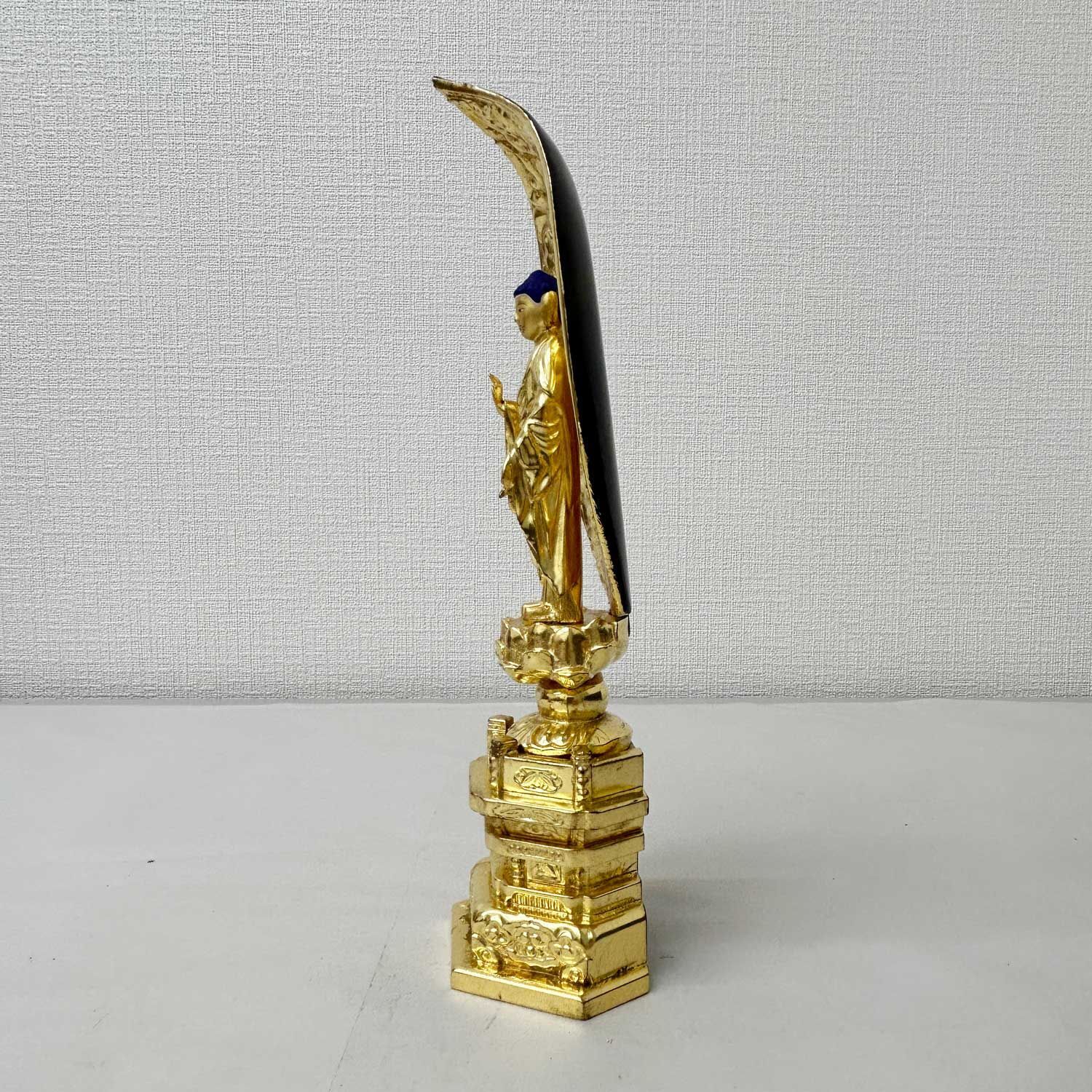 舟立阿弥陀如来像3.5寸 浄土宗・時宗】木製仏像 阿弥陀如来立像 楠木材