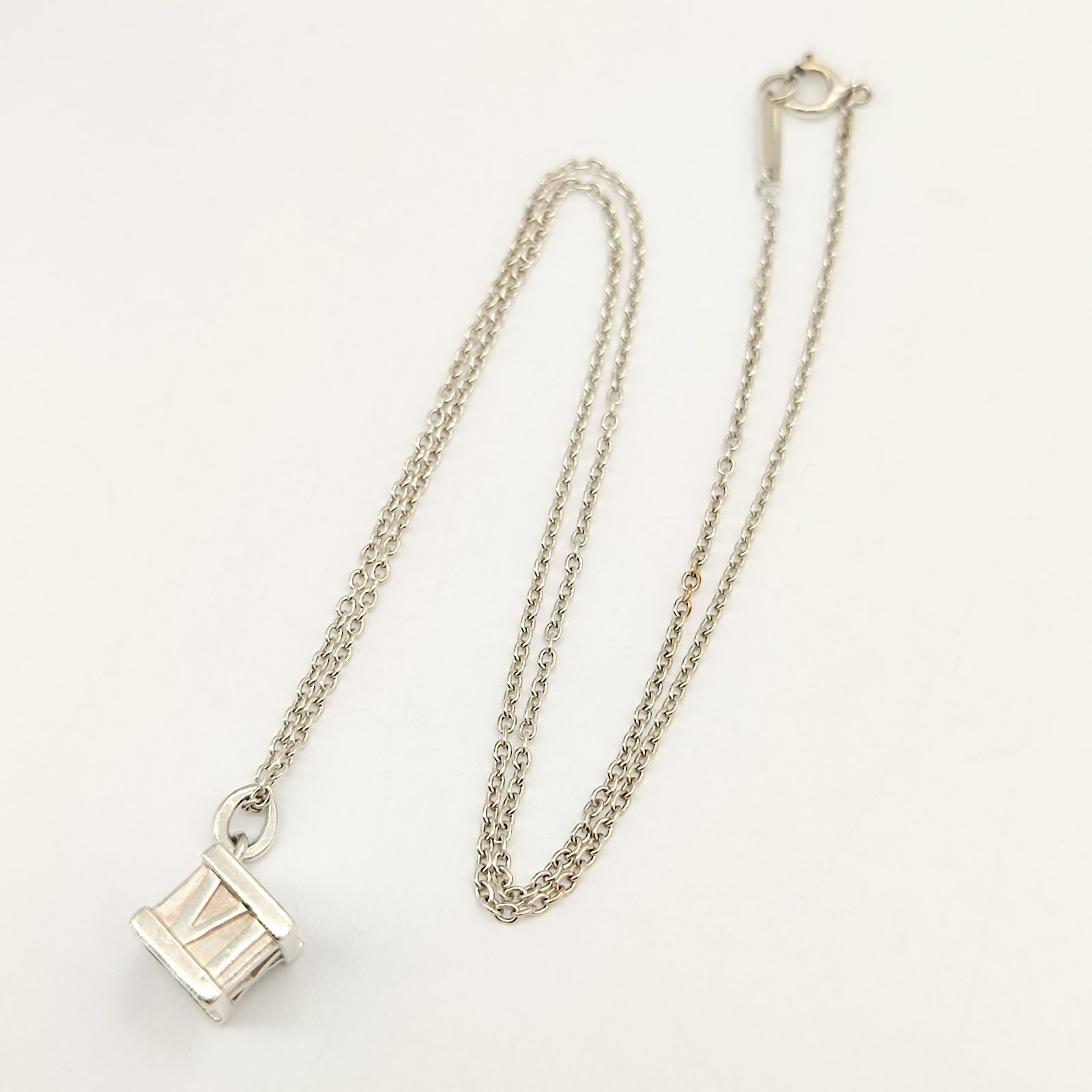 美品】TIFFANY ティファニー アトラスキューブネックレス SILVER