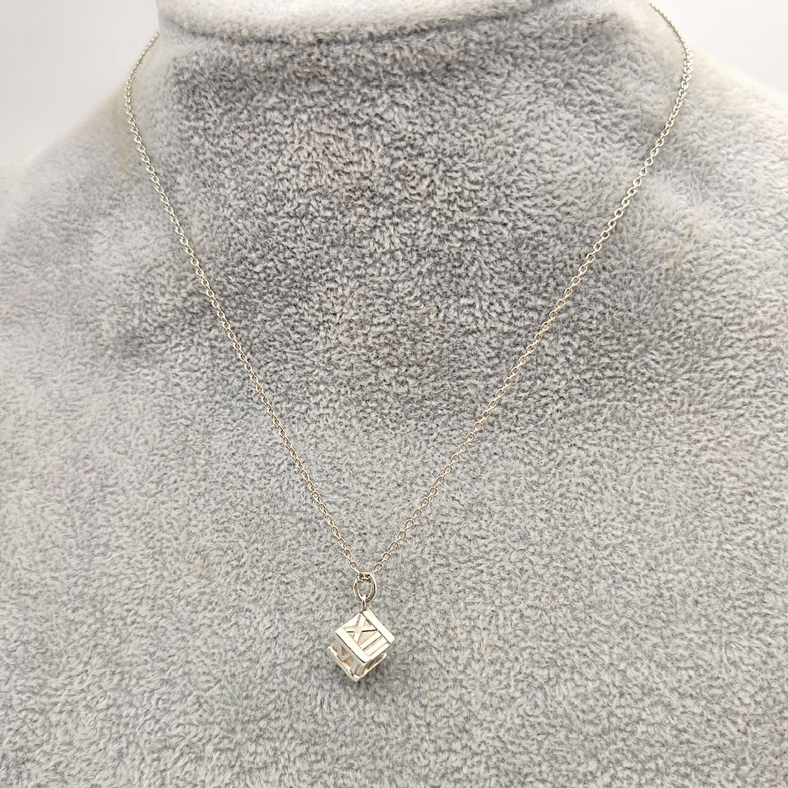 美品】TIFFANY ティファニー アトラスキューブネックレス SILVER
