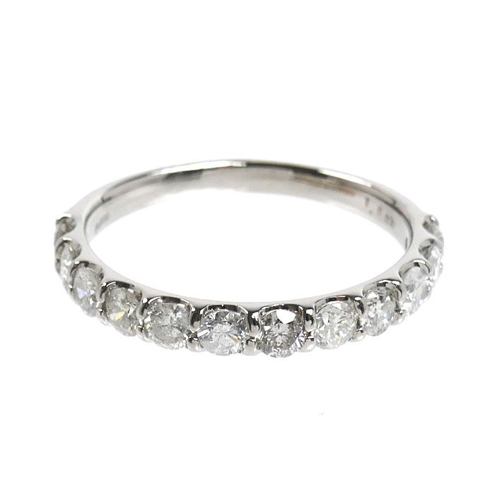 Pt900プラチナ ハーフエタニティ リング・指輪 ダイヤモンド1.002ct 14