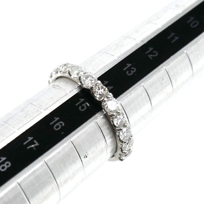Pt900プラチナ ハーフエタニティ リング・指輪 ダイヤモンド1.002ct 14