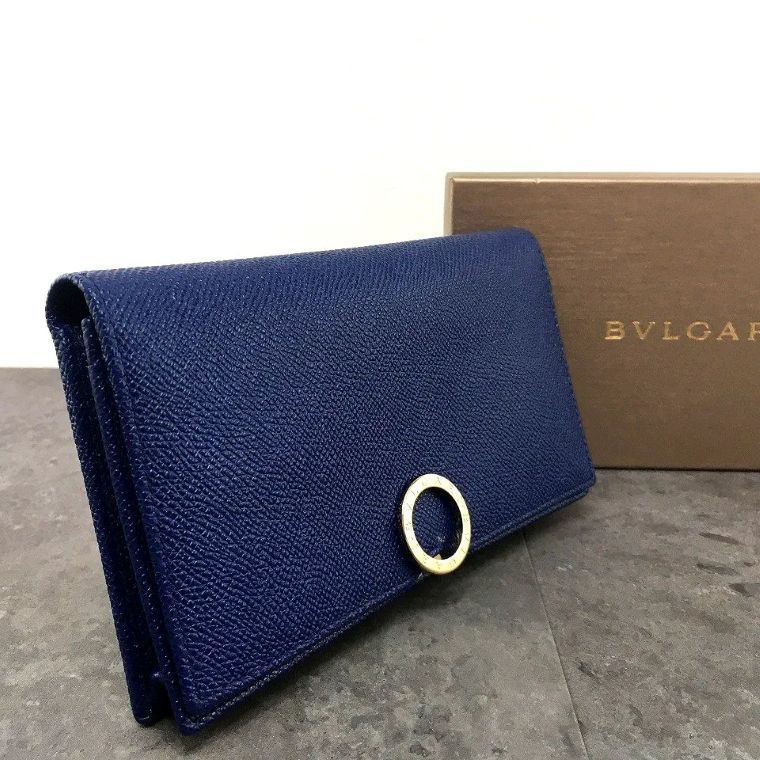 未使用品 BVLGARI 長財布 ブルー ブルガリブルガリ 箱付き 353
