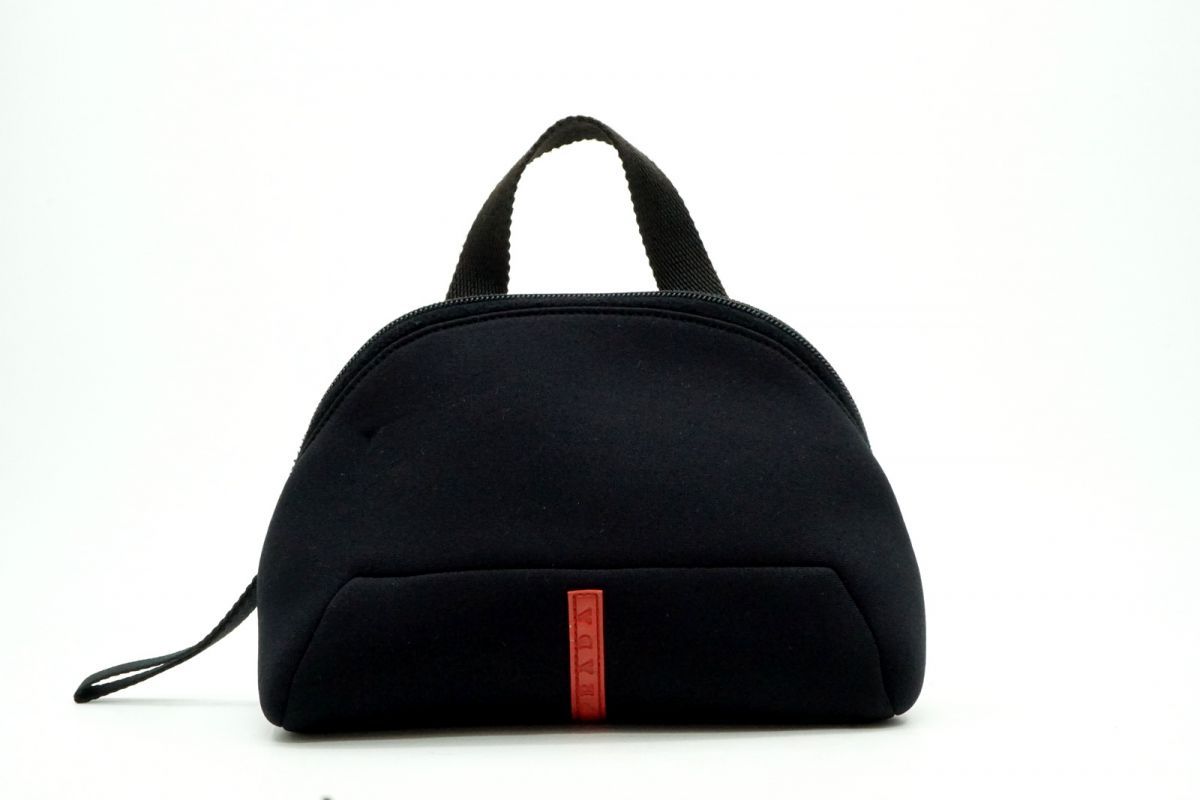 プラダ レッドライン ミニ クラッチ ハンドバッグ ポーチ ケース Unisex ナイロン 黒 ブラック PRADA 6995h