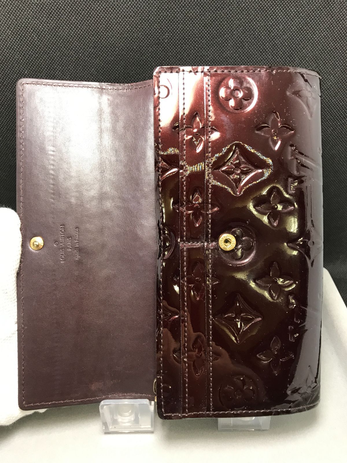 ルイヴィトン LOUIS VUITTON ルイヴィトン 長財布 ポルトフォイユサラ ヴェルニ