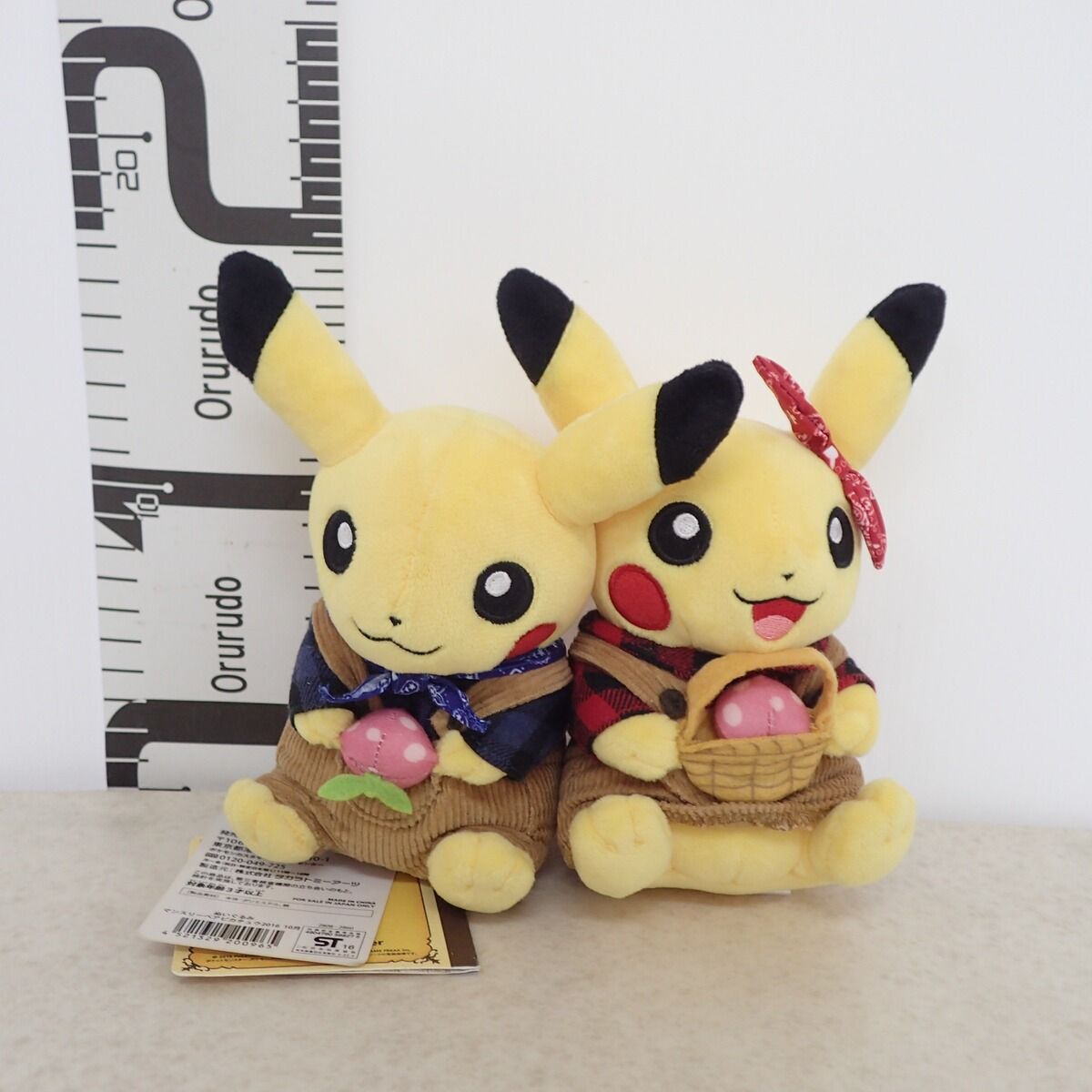 ポケモンセンター限定　マンスリーペアピカチュウ 10月 ポケモンセンター ぬいぐるみ マンスリーペアピカチュウ 2016年 10月