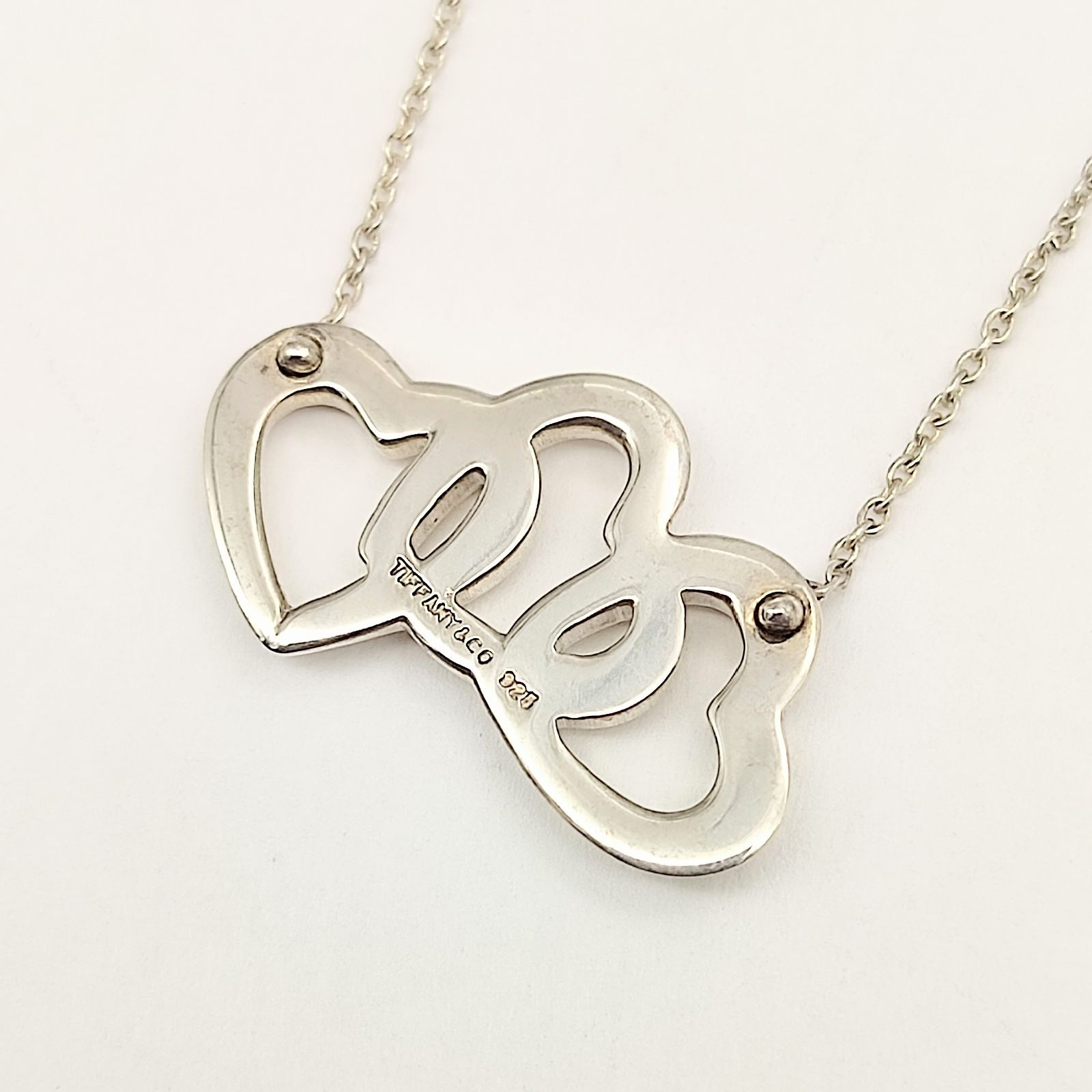 美品】TIFFANY ティファニー トリプルハートネックレス オープンハート