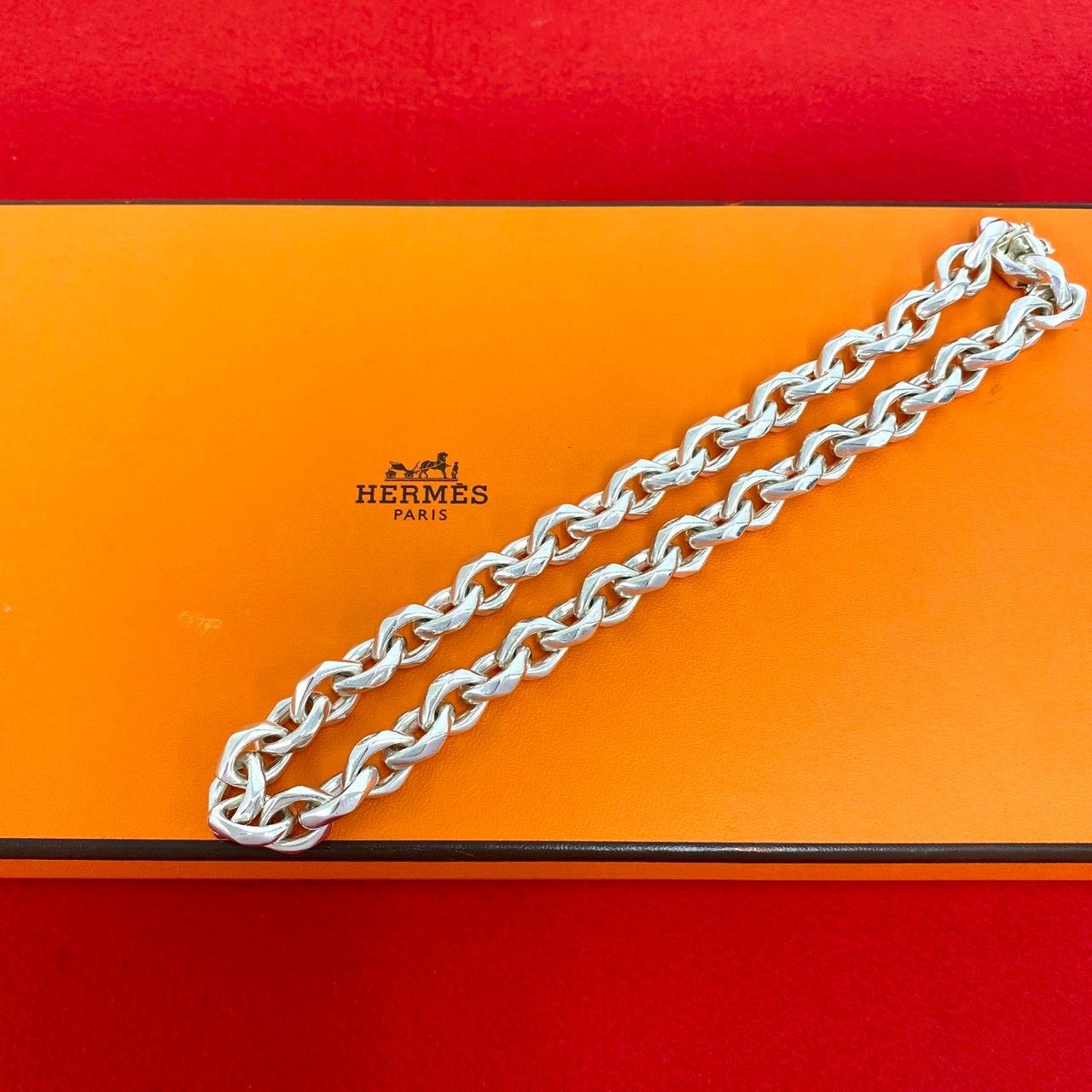極 美品 希少品 HERMES エルメス ヴィンテージ チェーン ネックレス