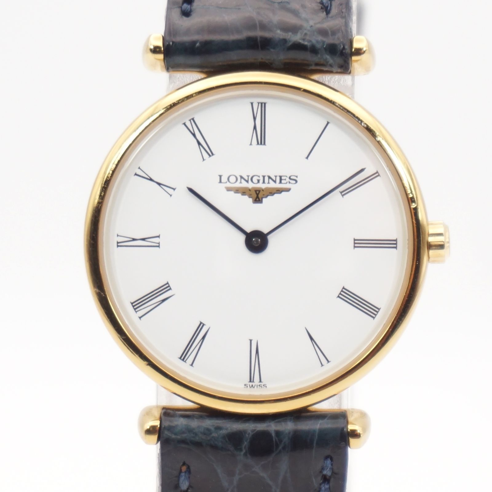 ⭐LONGINES ロンジン L4.135.2 レディース クォーツ ゴールド ホワイトマット文字盤 ローマンインデックス 新品電池 稼働品 スイス製 ヴィンテージ レザーベルト