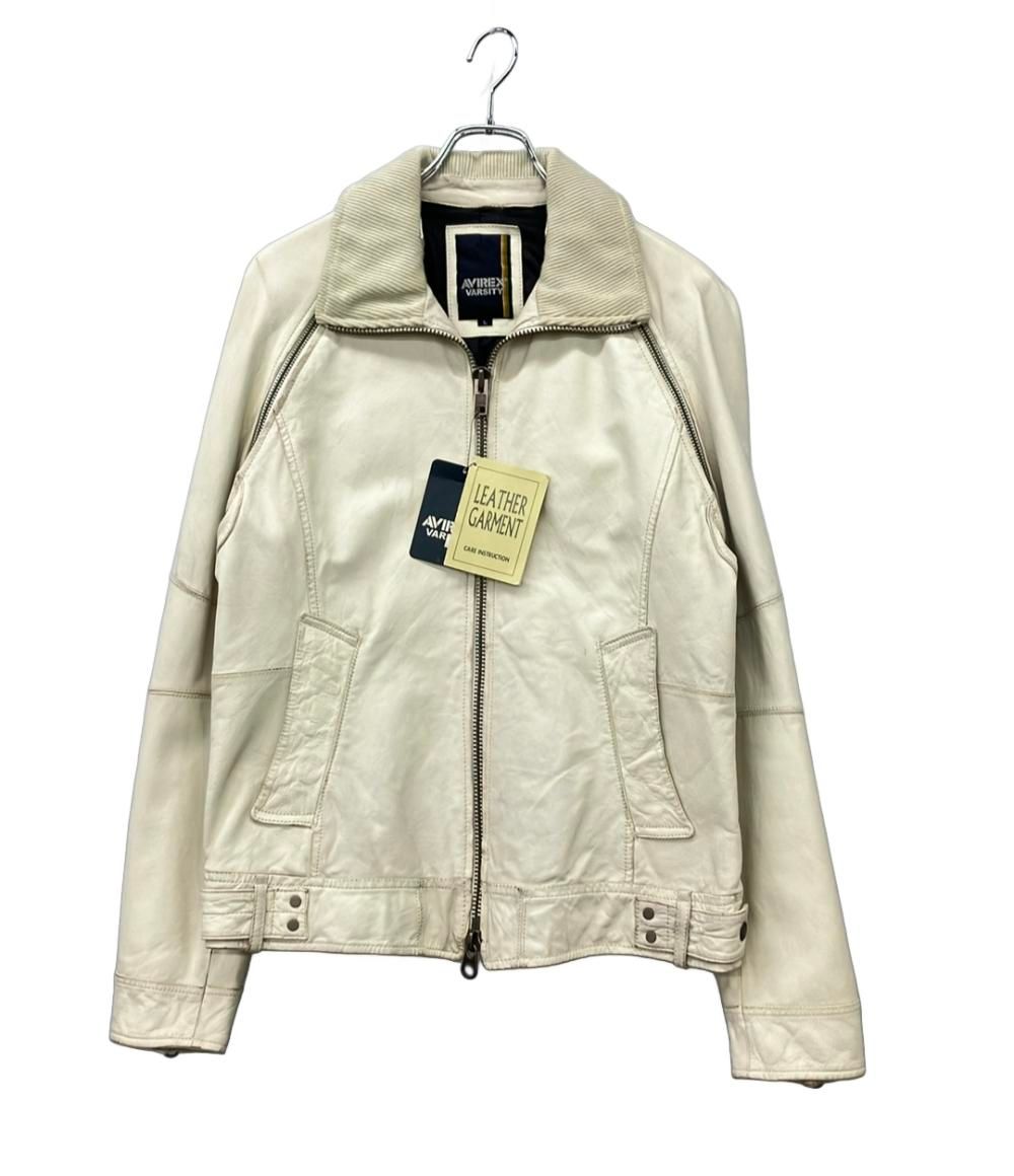 AVIREX レザー ジャケット シングルライダース ヴィンテージ加工 XL アヴィレックス レザージャケット シングルライダース ヴィンテージ