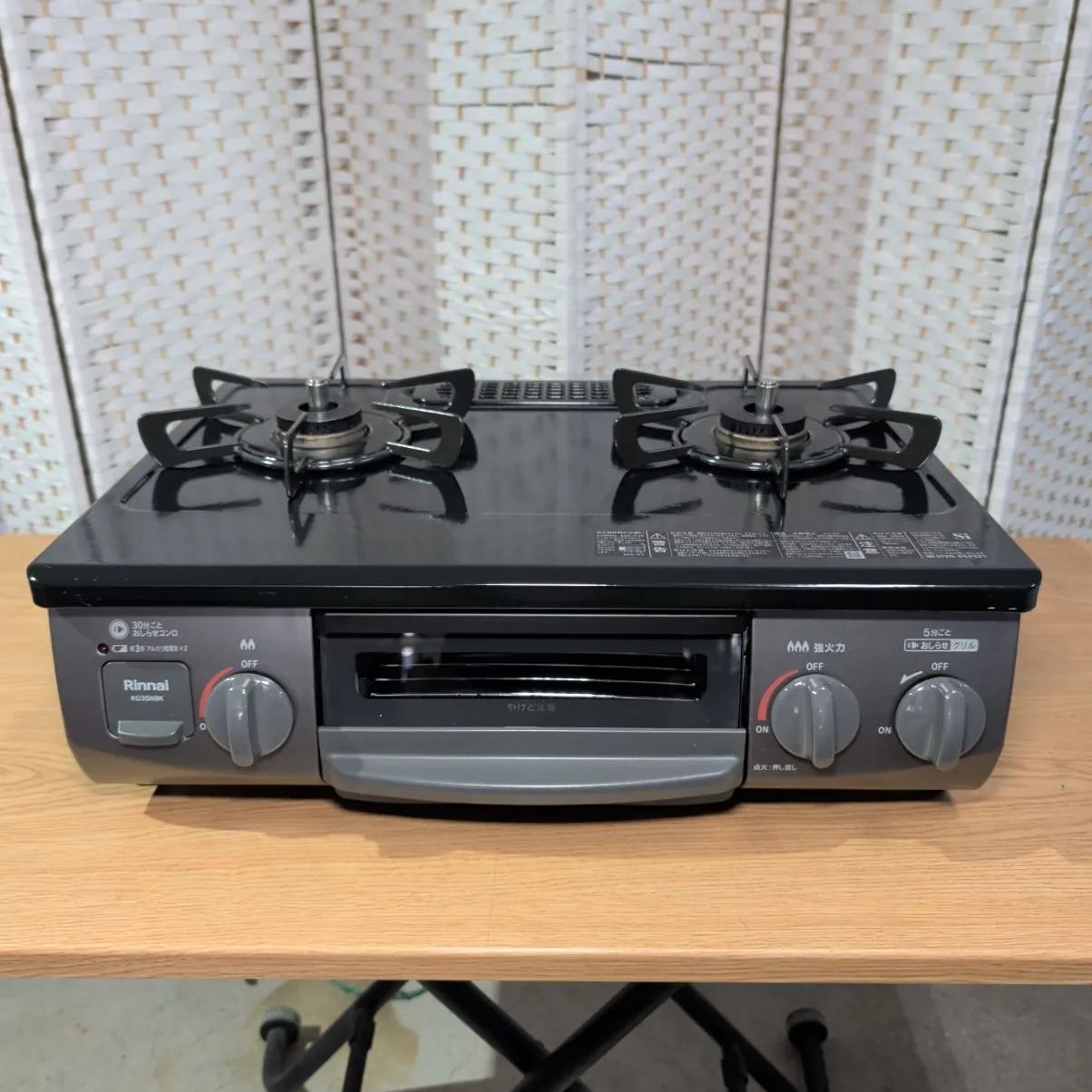 2024年製/グリル未使用】リンナイ ガステーブル KG35NBKR LPガス 右 