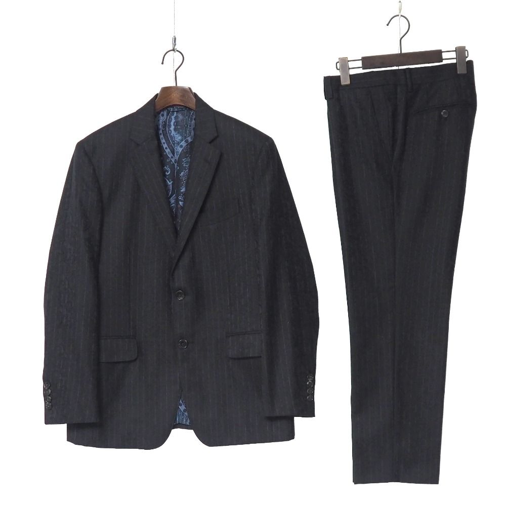 □美品□ETRO エトロ スーツ サイズ48 ペイズリー ストライプ